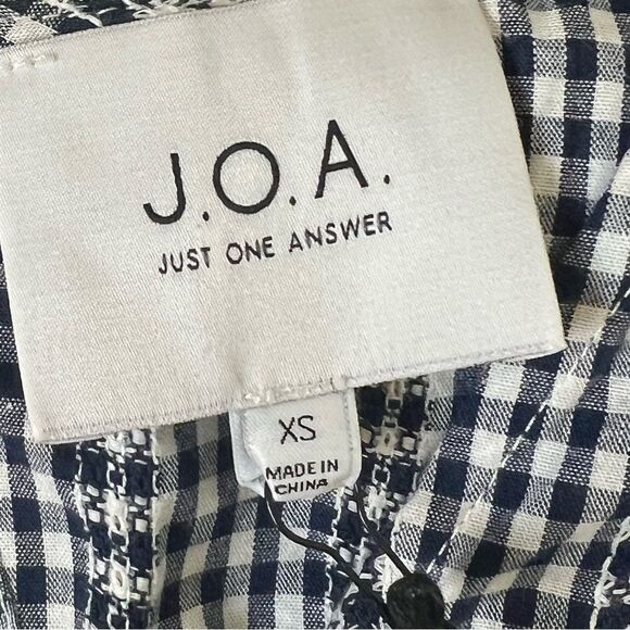 J.O.A. Black and White Gingham Blouse - Picture 9 of 11